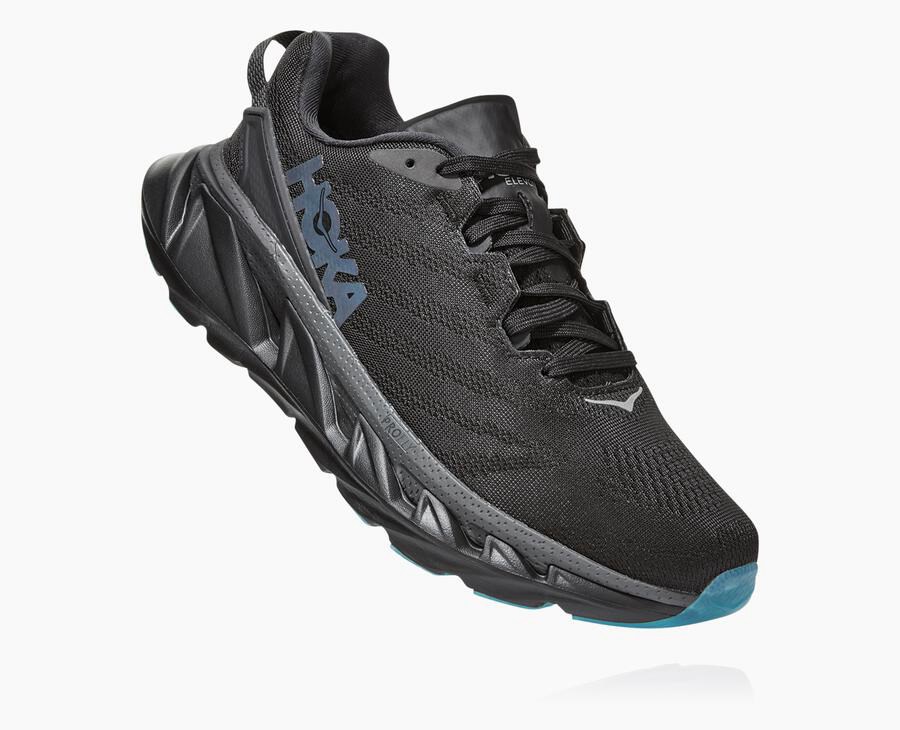 Running Shoes Womens - Hoka One One Elevon 2 - Black - VGSYQWD-67